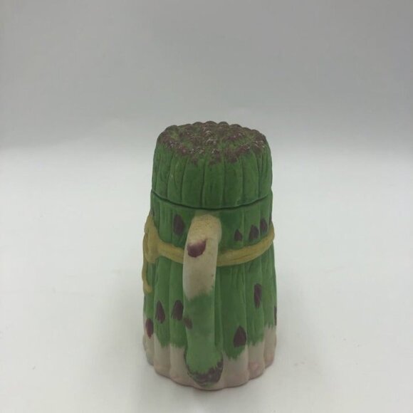 Vintage Asparagus Miniature Ceramic Teapot with Lid Vegetable Theme Collectible - Picture 9 of 13